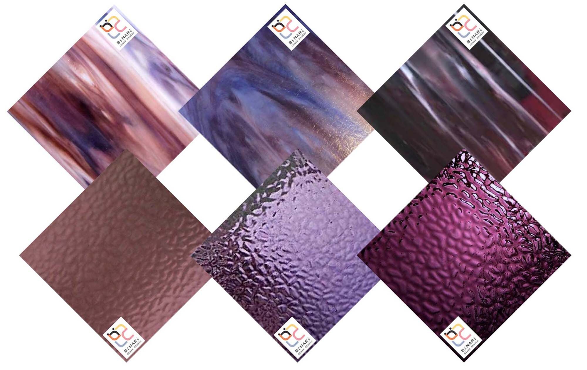 Wissmach 6 Sheet Purple Variety Stained Glass Pack and Mosaic Etsy