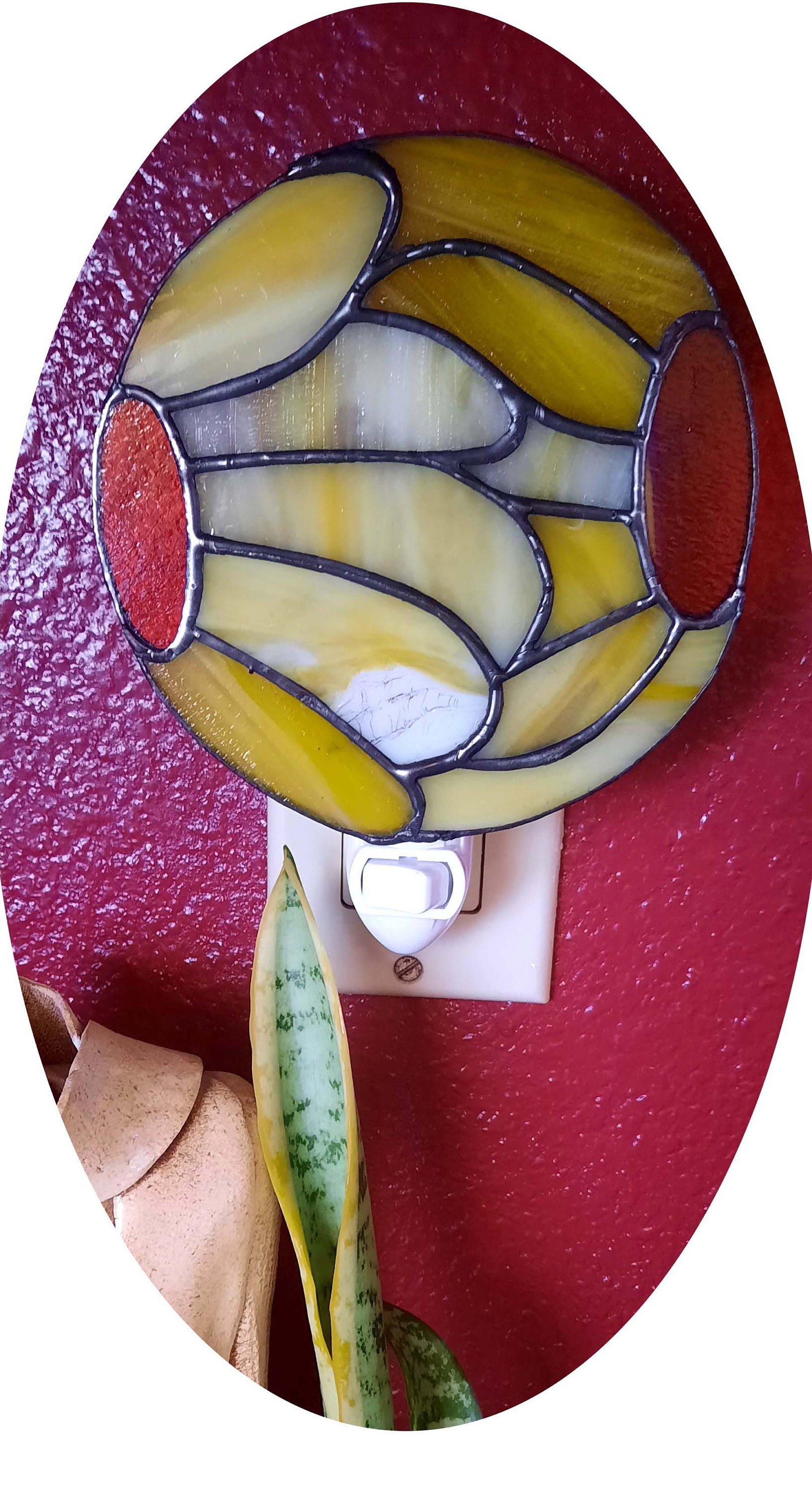 Custom Stained Glass Flower Night Light / Suncatcher Etsy UK