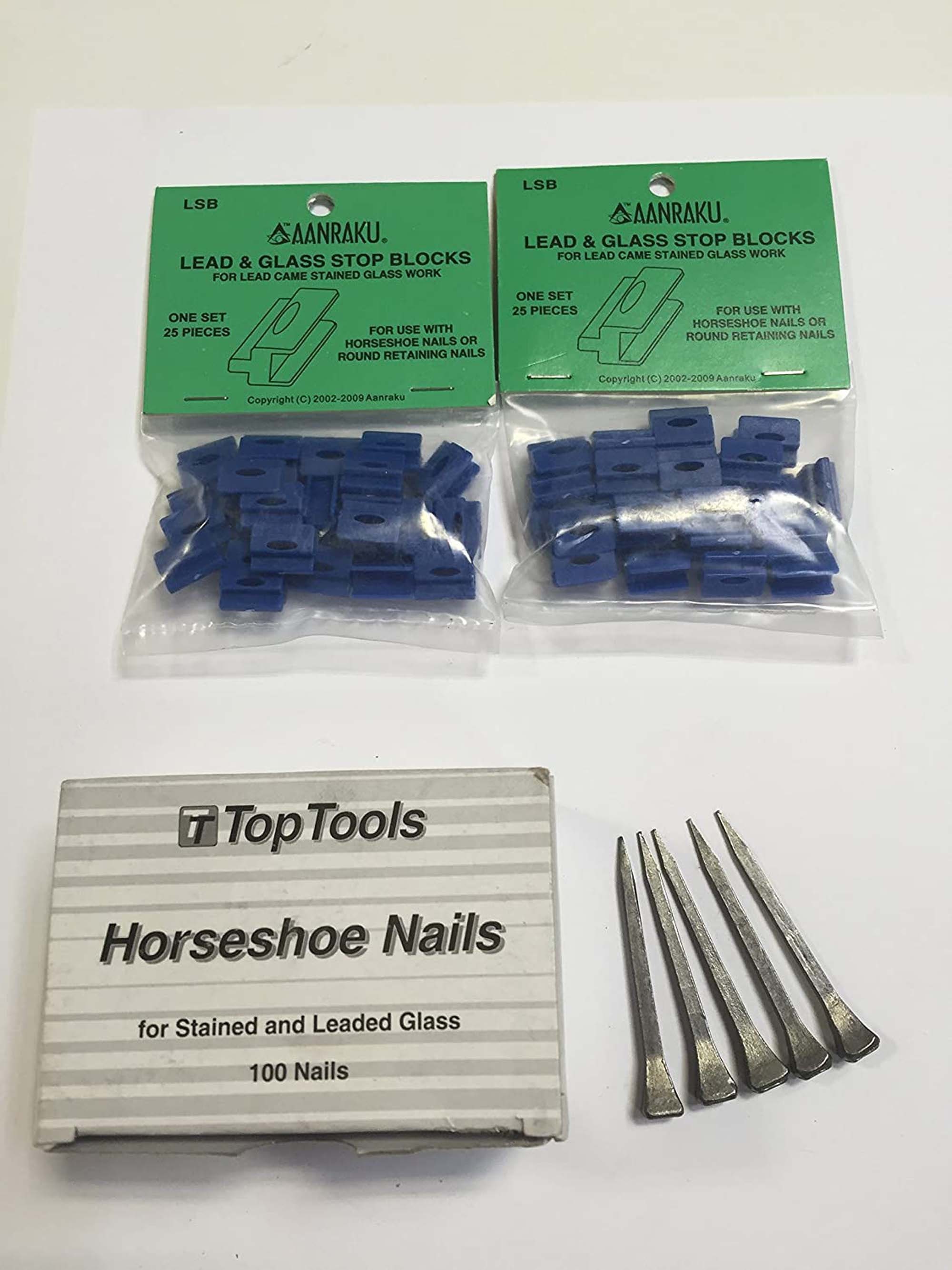 HORSESHOE NAILS NEW 50 pack for STAINED GLASS  COPPER FOILING & CRAFTS 