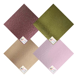 4 Pack Plum Green Variety Stained Glass Sheet and Mosaic Glass