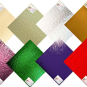 8 Pack Rainbow Stained Glass Sheet and Mosaic Glass