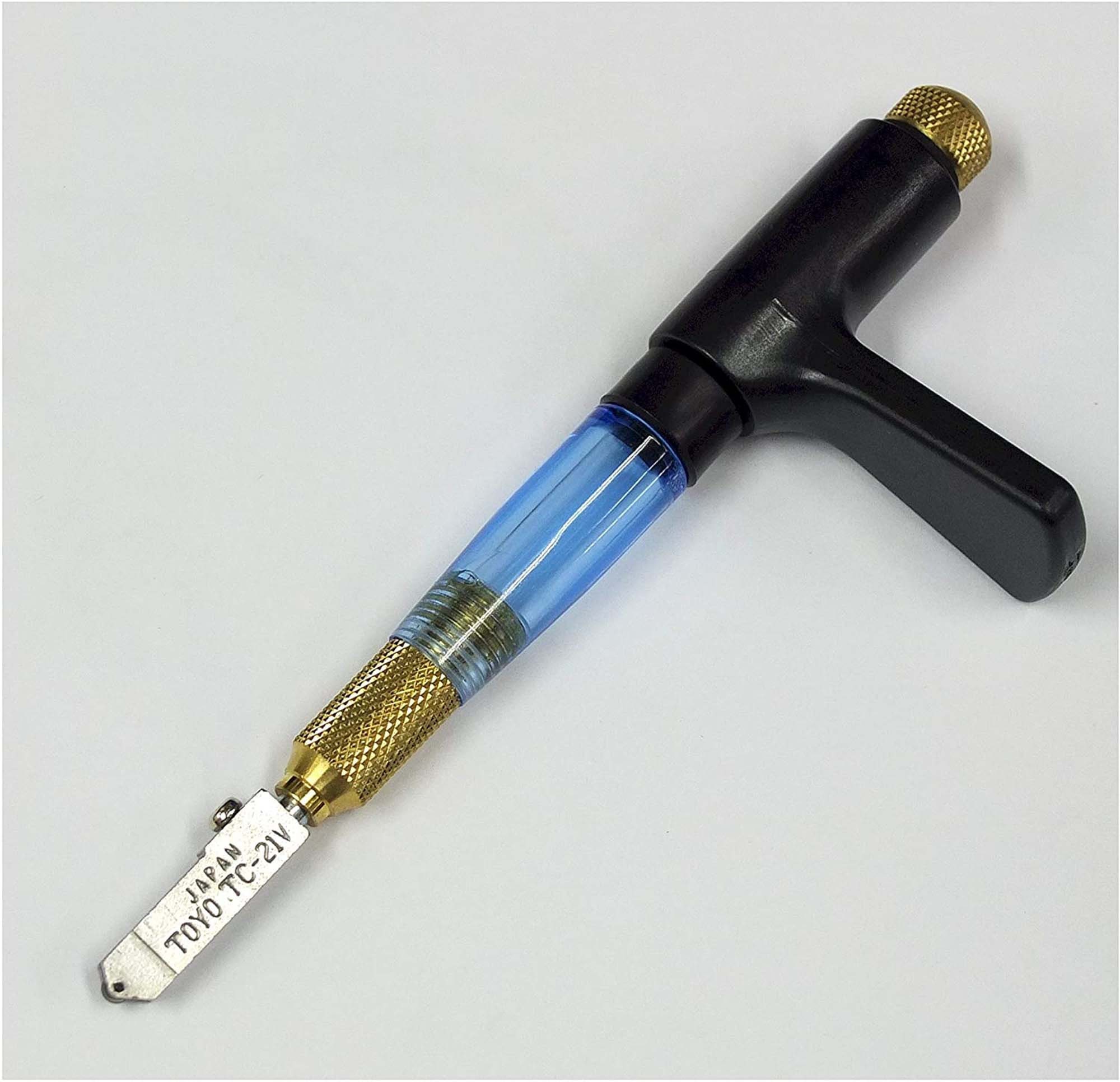 Toyo Comfort Grip SuperCutter Oil-Fed Glass Cutter for Stained Glass