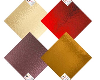 4 Pack Mixed Variety Stained Glass Sheet and Mosaic Glass