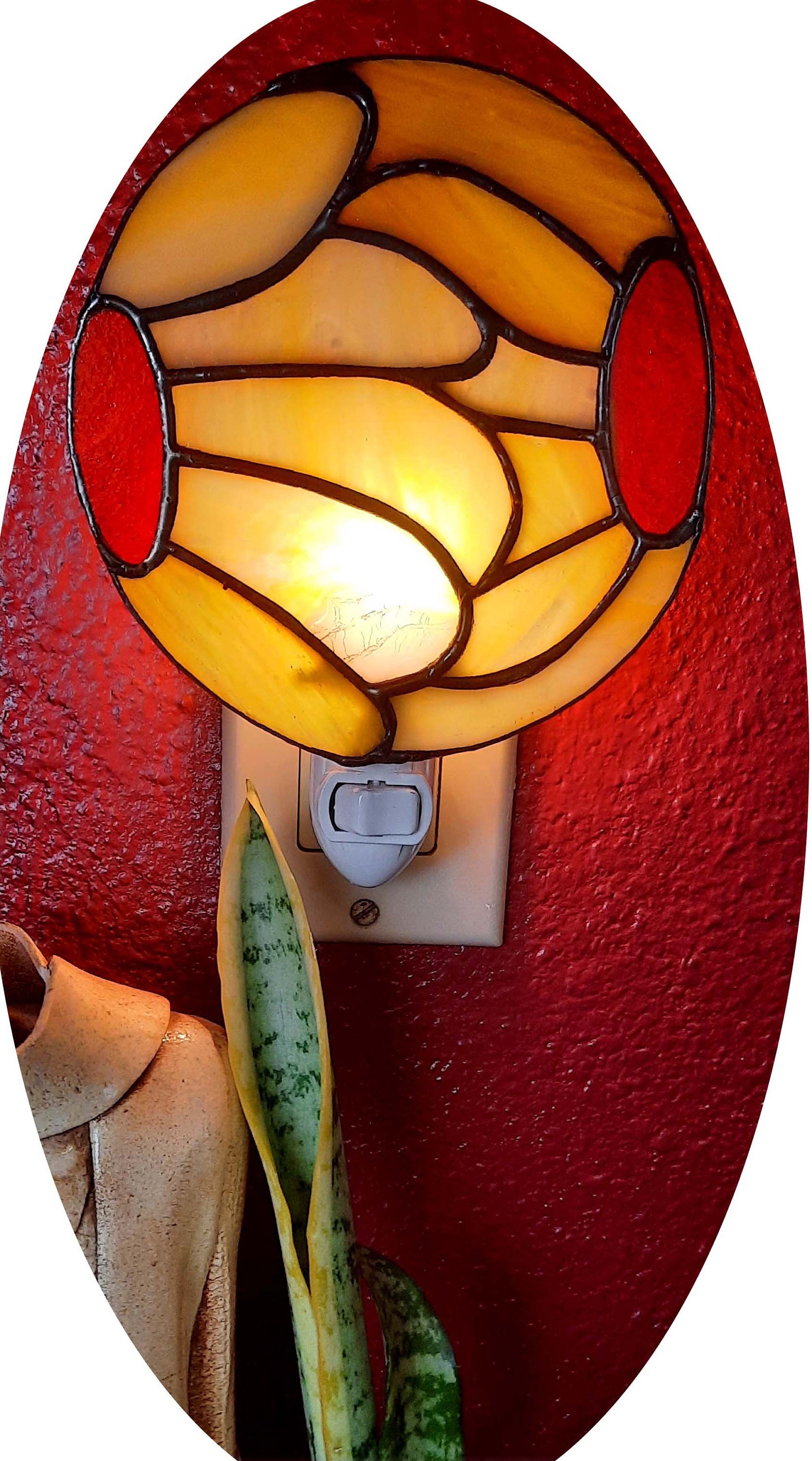 Custom Stained Glass Flower Night Light / Suncatcher Etsy UK