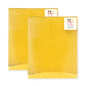 Wissmach Warm Vanilla English Muffle Stained Glass Sheets – Ripple Texture, 2 Pack | Handcrafted in USA