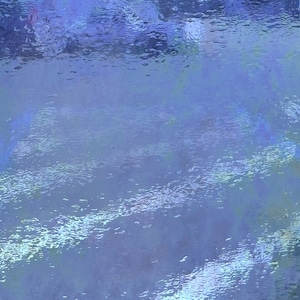 May include: Abstract background with a blue, iridescent, textured surface. The surface has a rippled, wavy pattern.