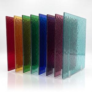 8 láminas surtidas de vidrieras inglesas Muffle / Paquete variado de vidrio americano artesanal de 8x10 para artistas imagen 2