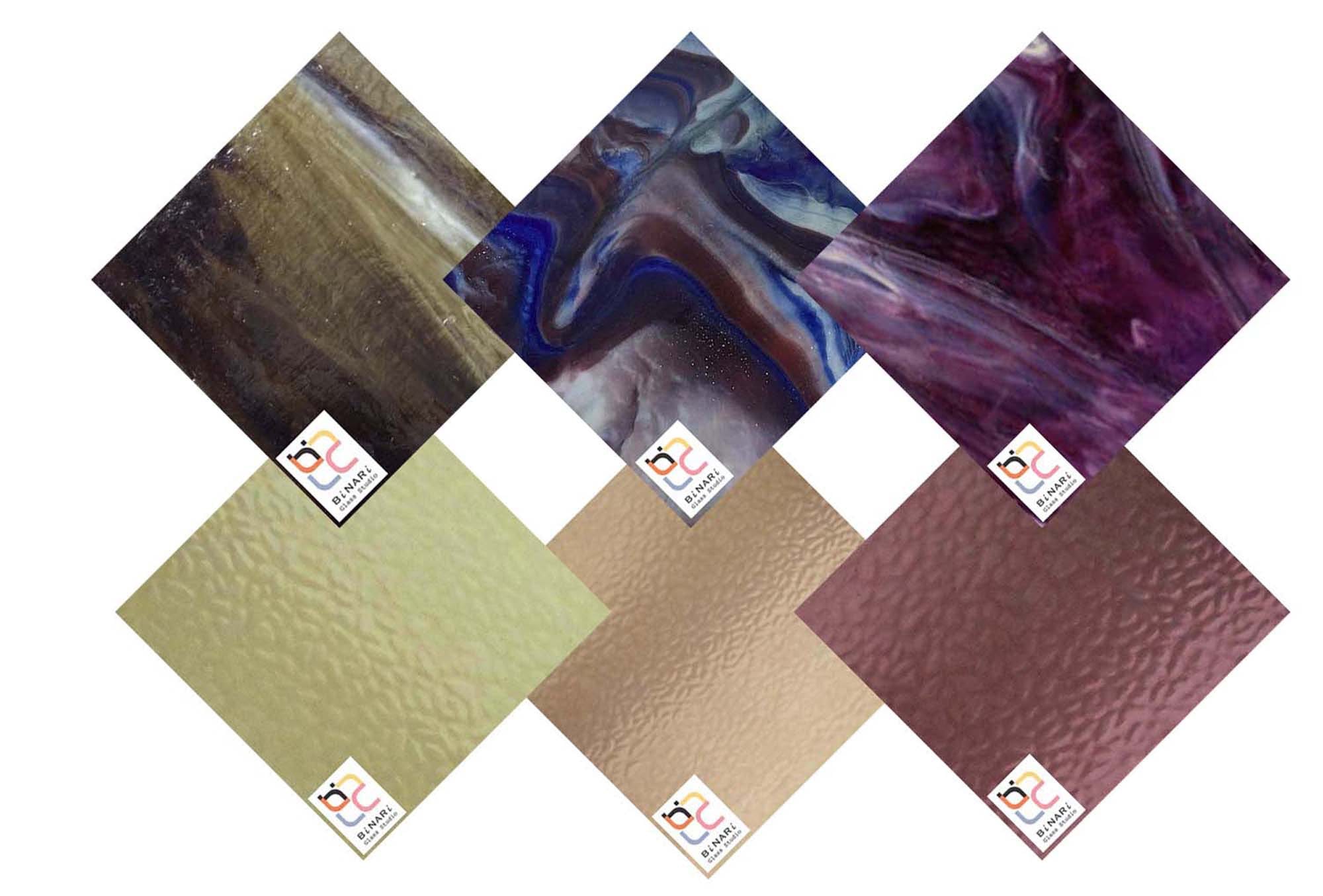 Wissmach 6 Sheet Mixed Color purple Variety Stained Glass Etsy