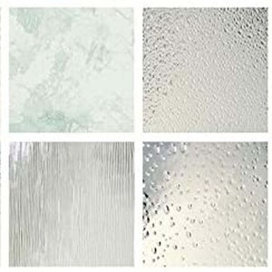4 Pack Clear Textured Variety Stained Glass Sheet
