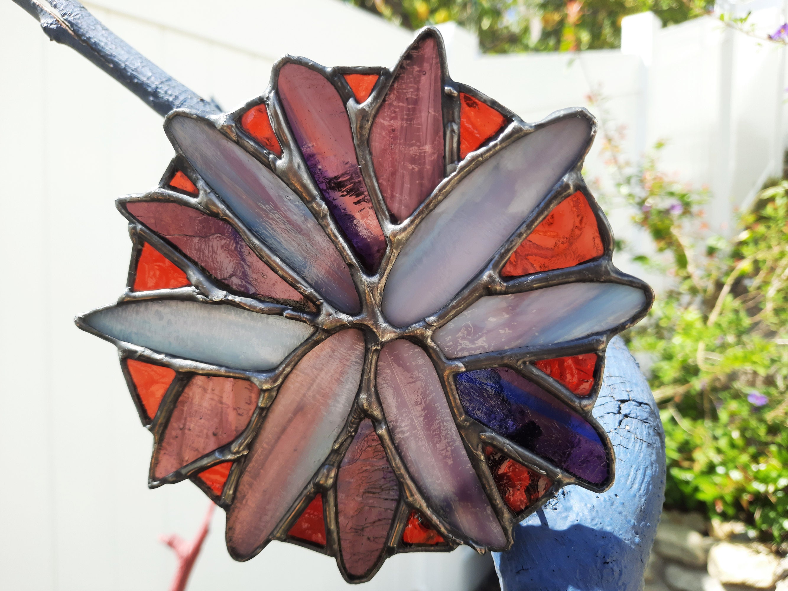 Custom Stained Glass Flower Night Light / Suncatcher Etsy