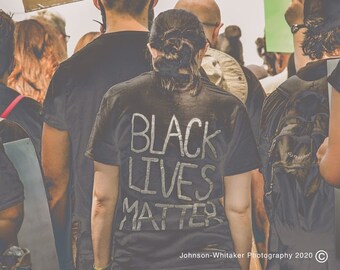 Marsz Black Lives Matter Oryginalna fotografia 8x10 BLM Mount Airy, NC Karolina Północna Fotografia Marsz Równości 2020