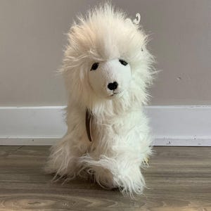 Vintage 1985 Samoyed Dog 24K Polar Puff IKC Plush Stuffed Animal Kennel Club