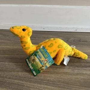 Vintage Fantasaurs Collection 24K Dino Plush Mighty Star Beanie Boppers Dinosaur