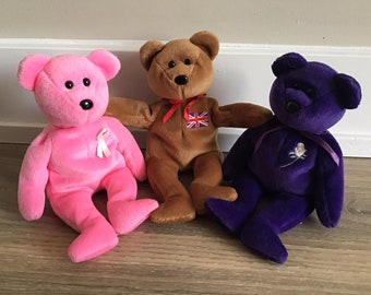 3 Friends Bears Ty Plush Stuffed Animals Toys