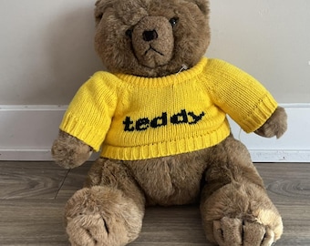 Teddy The Bear Chenaux 1985 Stuffed Teddy Plush Animal