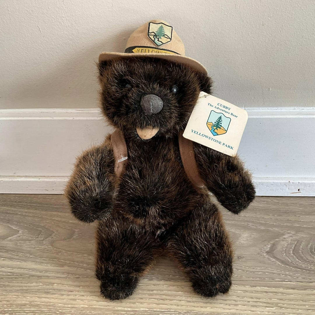 タイムセール　CUBBY クマのぬいぐるみ ヴィンテージ イエローストーン ぬいぐるみベア：バックパック付きレア