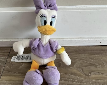 Daisy Duck Plush Stuffed Animal Doll 9" Lavender