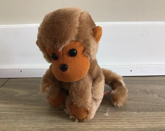 Dakin Vintage 80s Bean Bags Mango Monkey Plush Stuff Animal Toy Brown