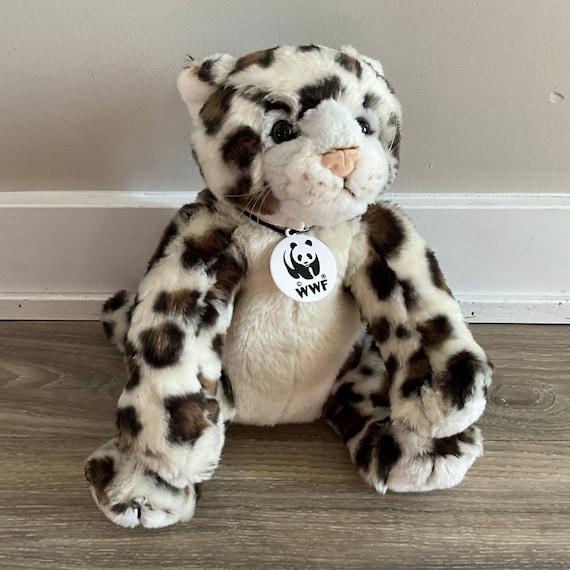 ビルドアベア　ヒョウ　ぬいぐるみ　美品 ビルド・ア・ベア WWF 世界自然保護基金 ユキヒョウ チーター