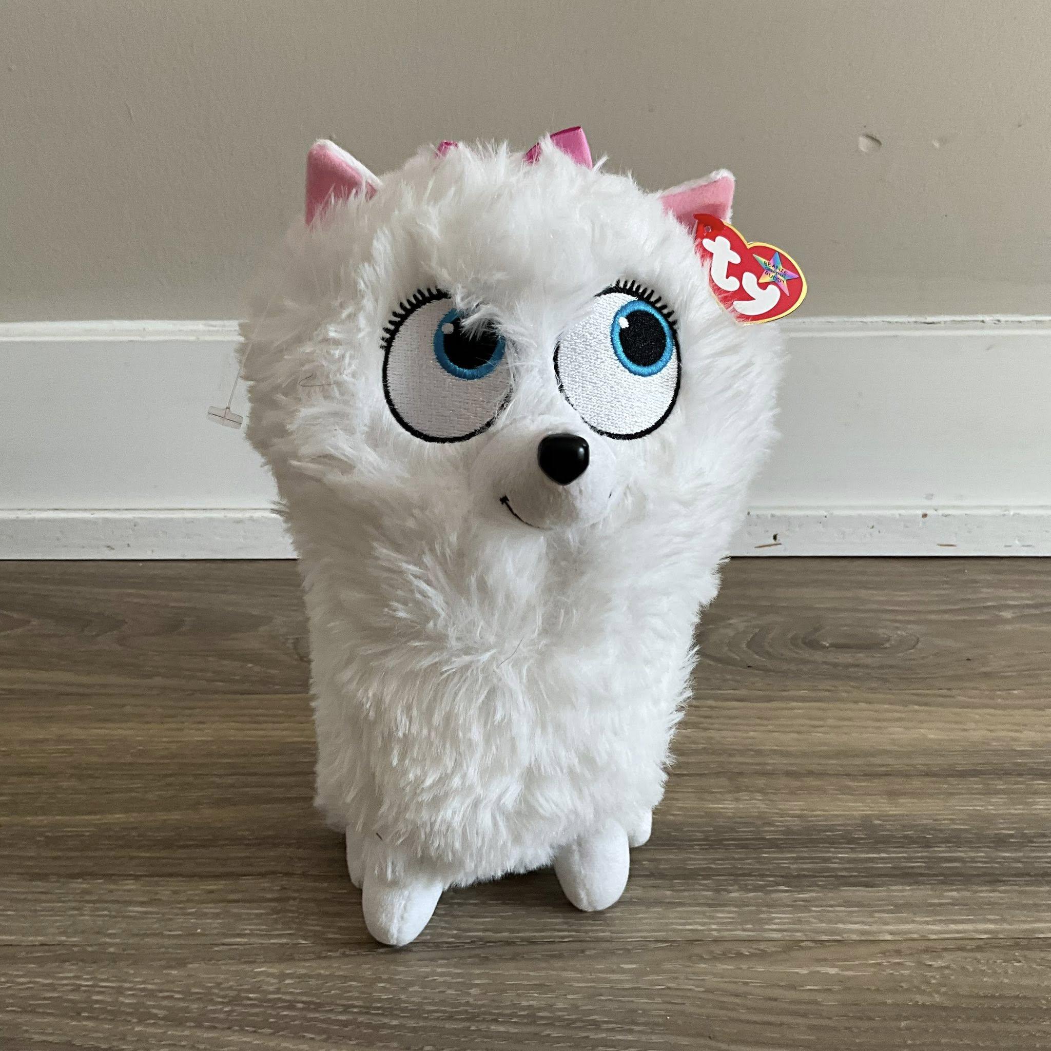 TY Beanie Buddy 'gidget' the White Pomeranian Dog From Secret Life
