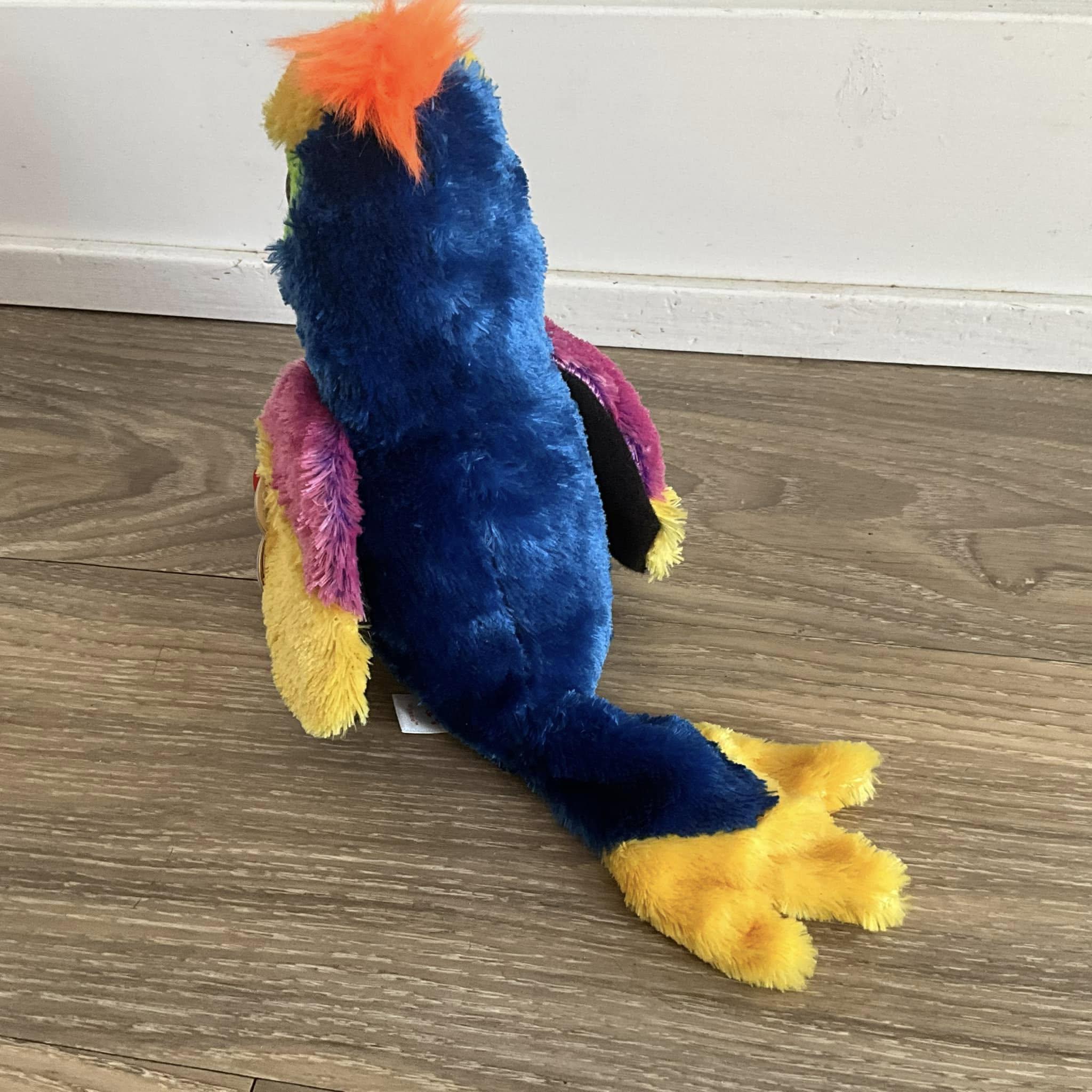 TY Beanie Boo Babies Wynnie the Macaw Bird Parrot Bright Colorful Toy ...