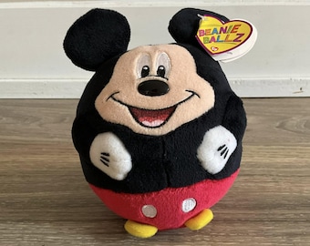 TY Beanie Ballz Disney Mickey Mouse Plush Stuffed Round Ball Bean Bag Toy