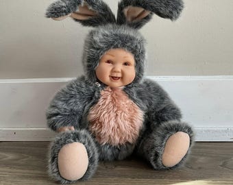 Vintage Anne Geddes Baby Doll  in Bunny Suit