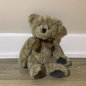 Russ Berrie Duncan Bear Plush Stuffed Animal Soft Toy