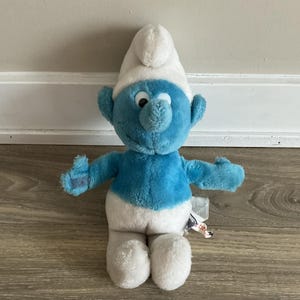 Vintage Ganz Bros Wallace Berrie Peyo Smurf Stuffed Plush Toy 1981