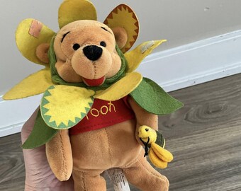 ウォルト・ディズニー ニューフラワープーさん、くまのプーさん ミニビーンバッグぬいぐるみ