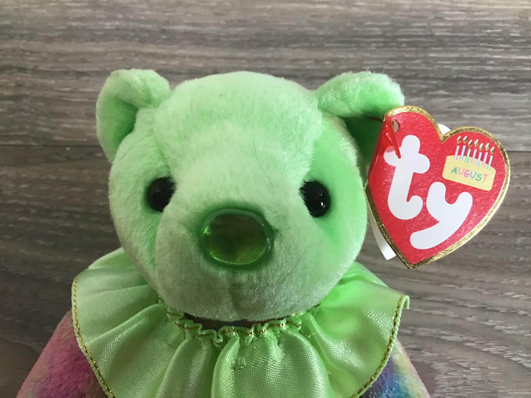 Ty ビーニーズコレクション 8月 ハッピーバースデー ベア ぬいぐるみ