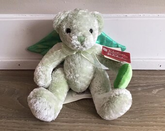 Oso ángel de peluche verde
