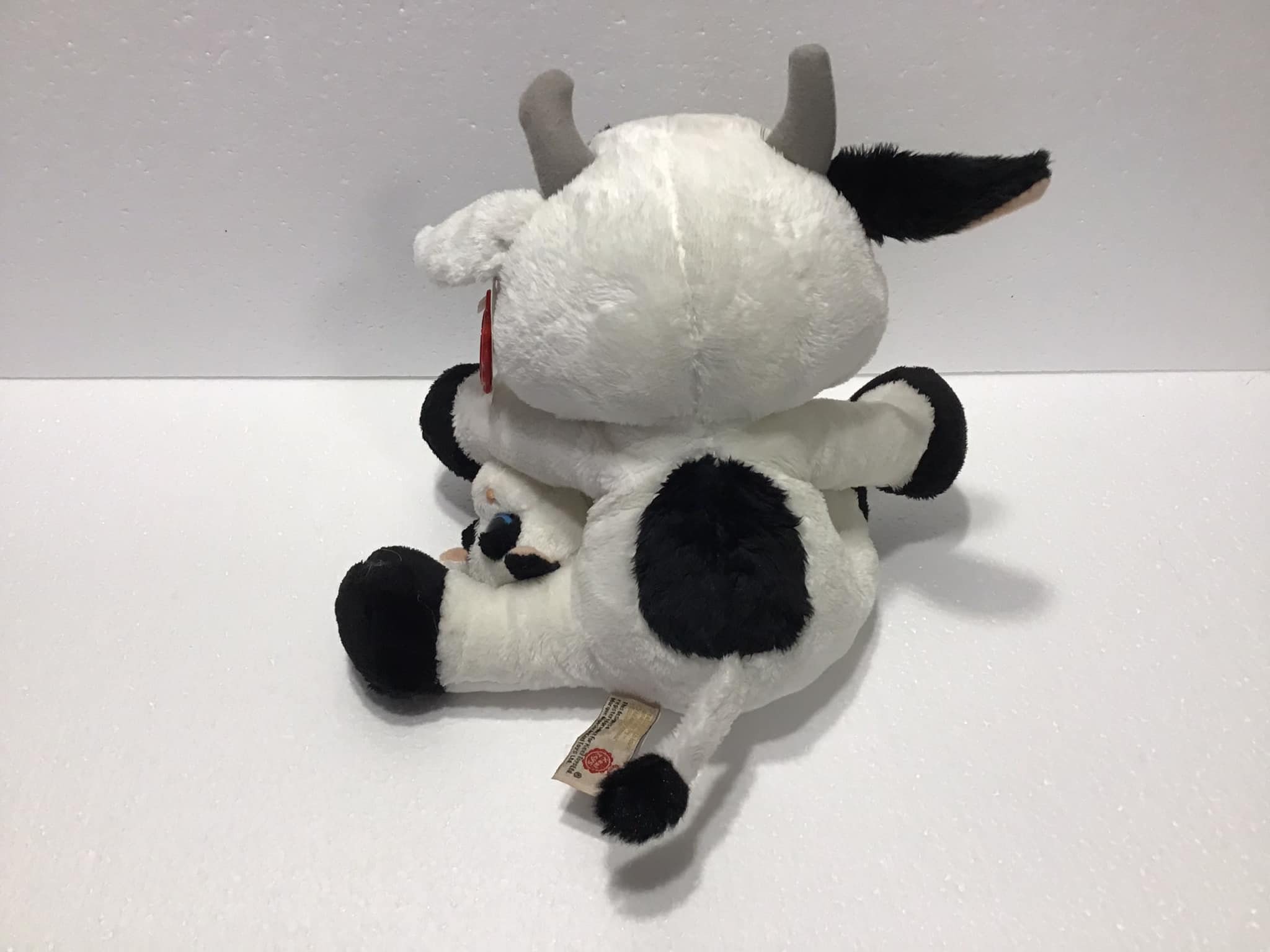 Black and White Cow Plush 8" Mom With Baby Stuffed Animals Soft Toy - Etsy