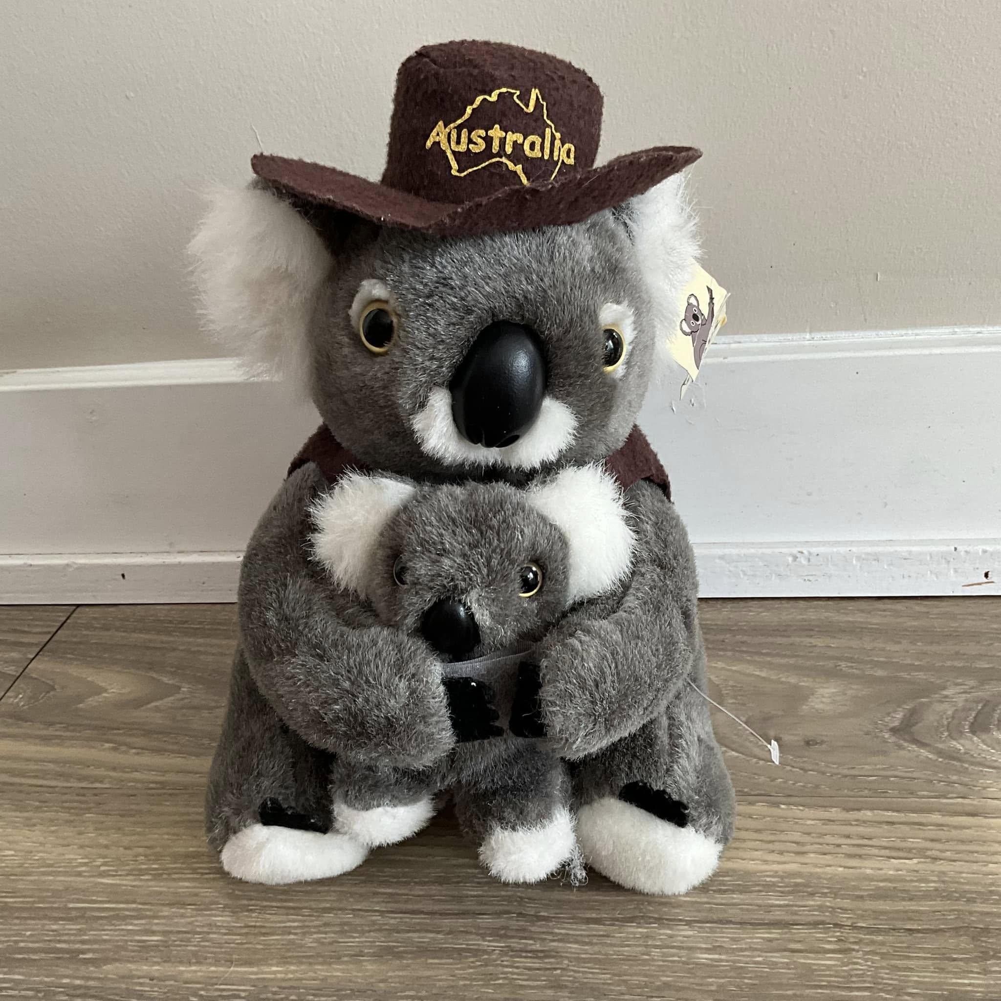 ヴィンテージ テディ フレンズ コアラと赤ちゃんのぬいぐるみ