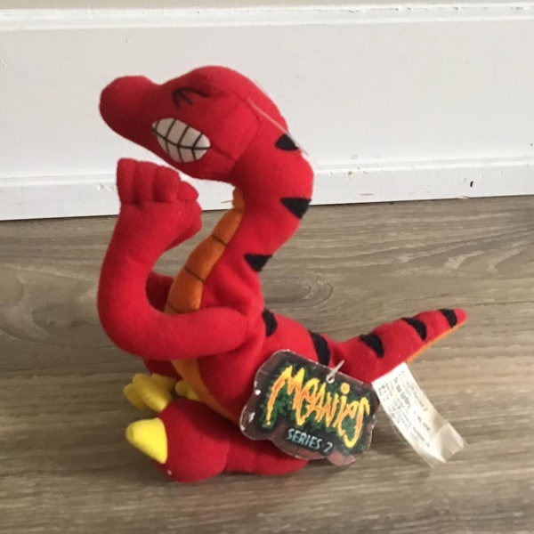 Meanies Series 2 Velocicrapper Dinosaur Stuffed Animal Plush Toy 7"