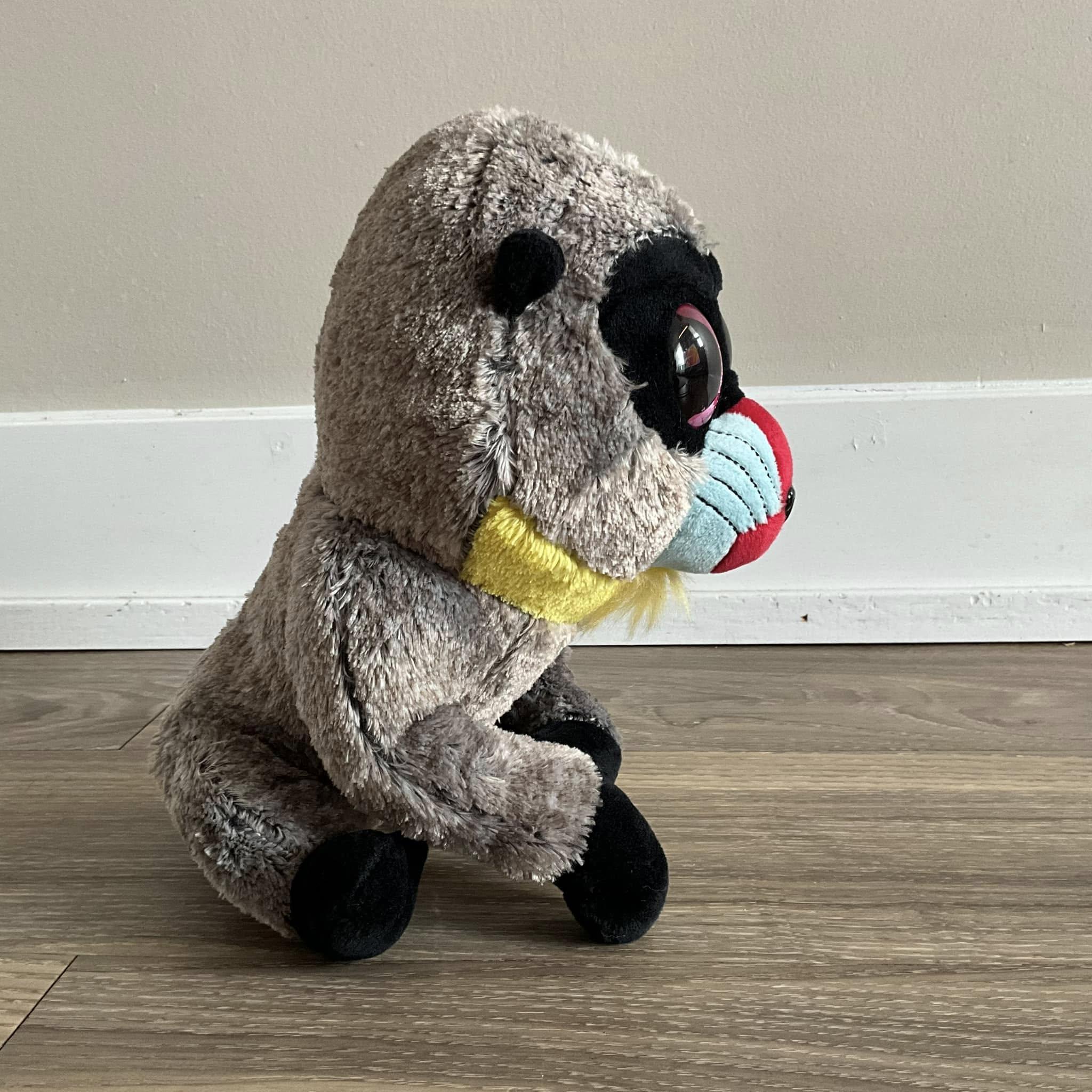 TY Beanie Boo's Wasabi – 15 Cm Großer Pavian-Plüsch Mit Glitzeraugen, Braun/schwarz