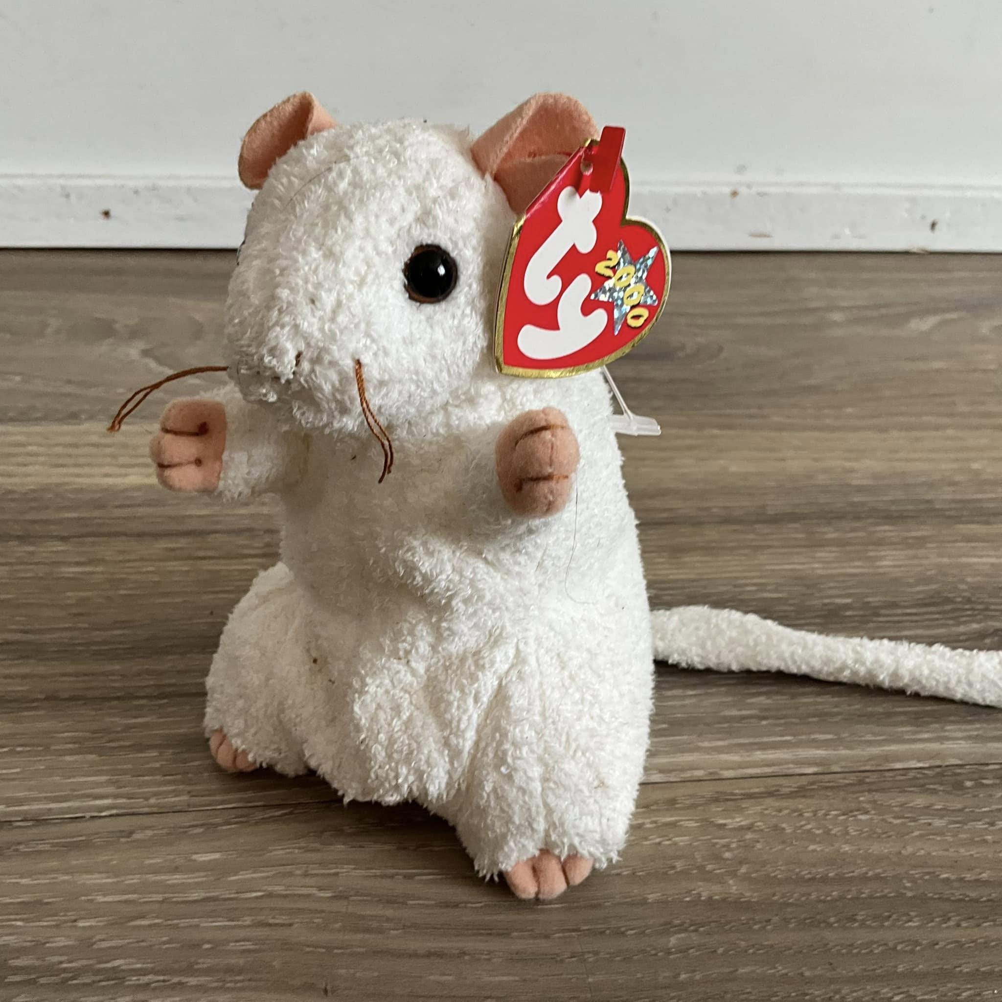 チーズマウス ぬいぐるみ ハンドメイド 海外作家様 ネズミ アーティストベア ヴィンテージ TY「チーザー」マウスぬいぐるみ（2000年）ビーニー