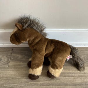 TY 2002 Horse Plush Tornado Stuffed Animal Toy Stands Sits 13&quot;