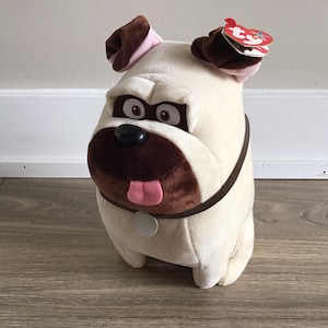 Ty Beanie Buddies The Secret Life of Pets Mel the Pug Stuffed Animal Plush Toy 10&quot;
