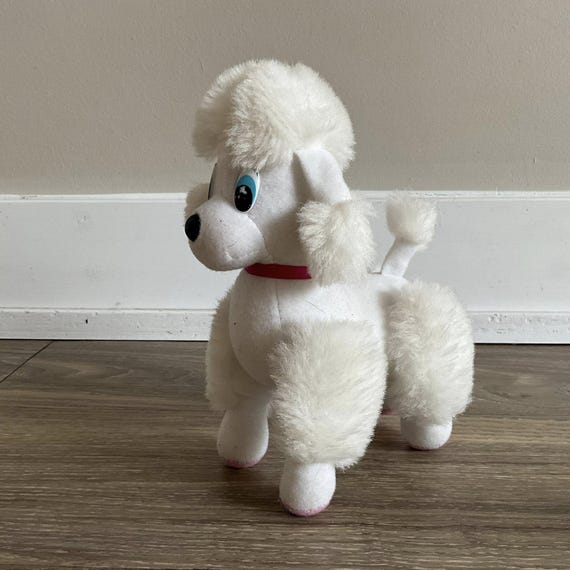 Peluche a forma di barboncino bianco Italia