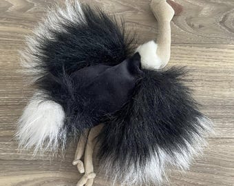 Medium Glimmer Pompomダチョウぬいぐるみ絶版 Aurora Mini Onyx Axolotl Palm Pals Adorable Stuffed Animal Black 5