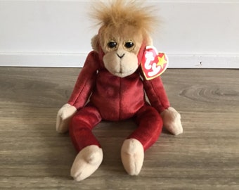 Ty ビーニーベイビー「サンセット」可愛いピンクのお猿さん！（6インチ