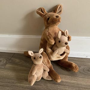 Vintage Kangaroo and Joey Plush Stuffed Animal