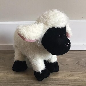 Ganz Webkinz White and Black Sheep Stuffed Animal Plush Toy 9&quot;
