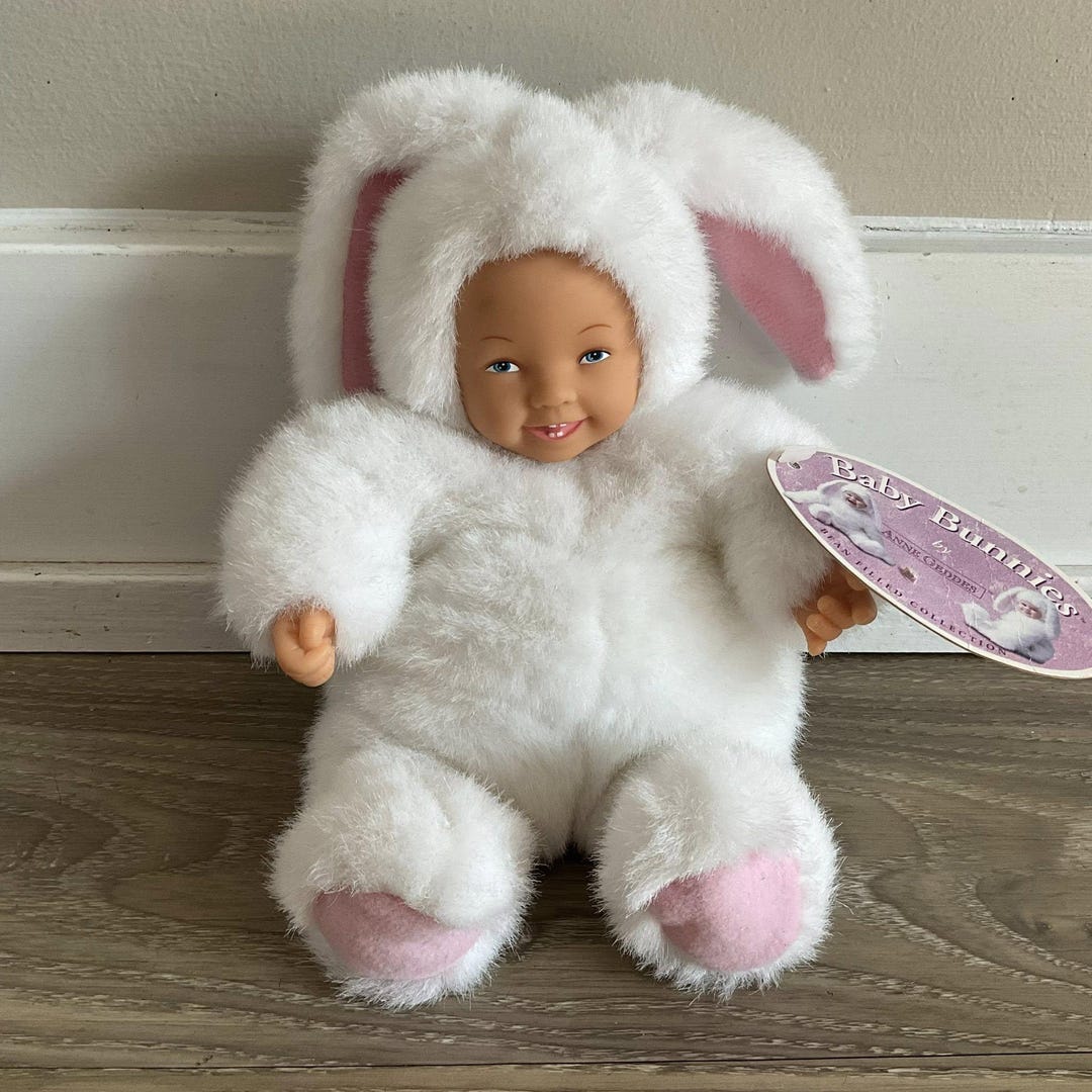 Anne Geddes Plush Baby Doll in White Rabbit Bunny Suit 8 Inch - Etsy