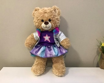 Build-A-Bear Plush with clothes Workshop Tan TEDDY BEAR Stuffed Plush Toy