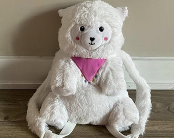 Llama-alpaca pluche tas pluche rugzak, knuffels dierenrugzakken