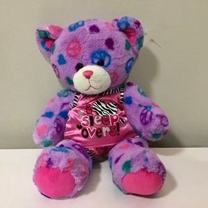 Build A Bear Workshop 16&quot; Peace Purple Stuffed Teddy Bear Plush