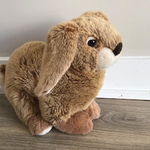 TY 1999 Brown Rabbit Bunny Stuffed Animal Plush Toy 14"