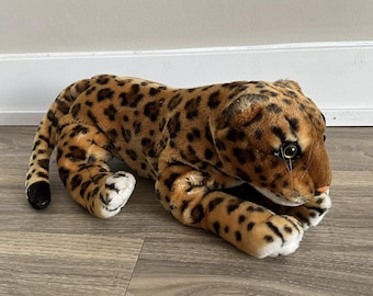 Realistisch pluche luipaardluipaard: 14" knuffeldier